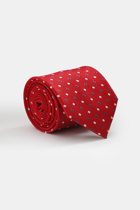 Jacquard Tie 7 cm Red