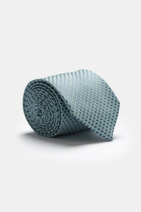 Jacquard Tie 7 cm Light Blue