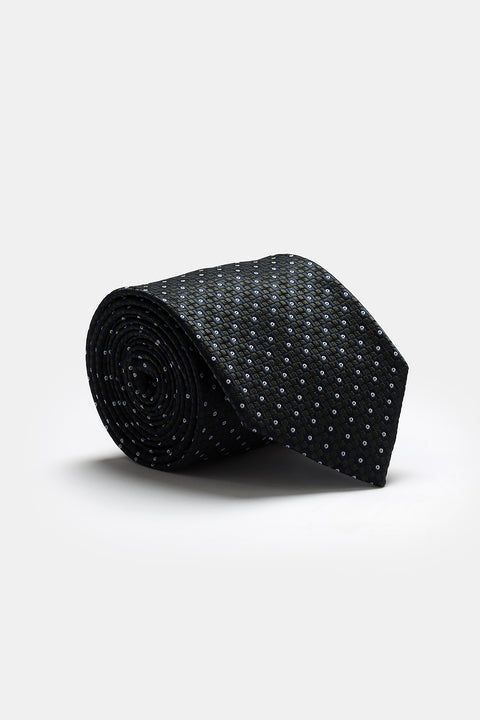 Jacquard Tie 7 cm Dark Blue