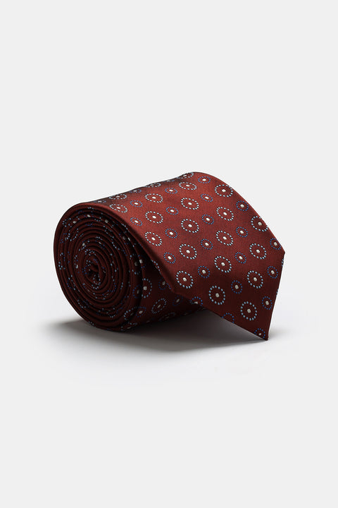 Jacquard Tie 7 cm Maroon