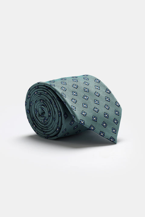 Jacquard Tie 7 cm Green
