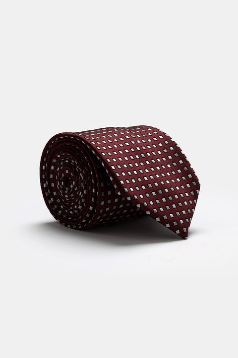 Jacquard Tie 7 cm Maroon