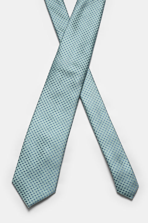 Jacquard Tie 7 cm Light Blue