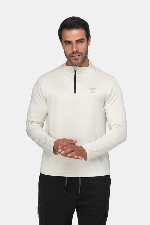 Regular Fit Sports T-Shirt Beige