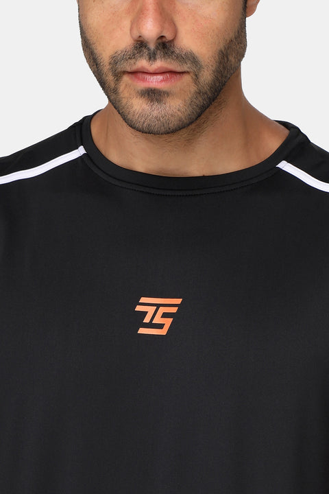 Regular Fit Sports T-Shirt Black