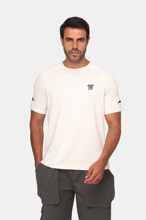 Regular Fit Sports T-Shirt Off White