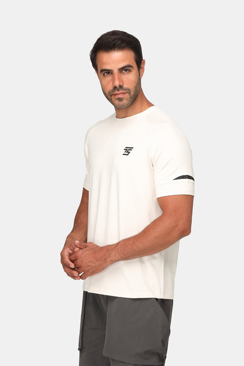 Regular Fit Sports T-Shirt Off White