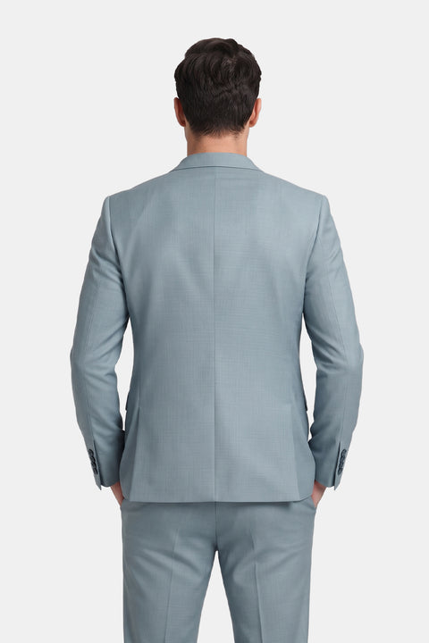 Slim Straight Fit Suit Light Blue