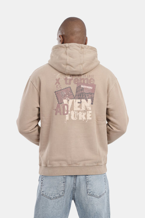 Over Size Sweat Shirt Beige
