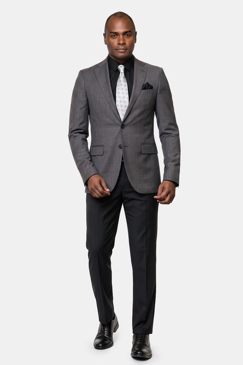 Slim Straight Fit Suit Gray