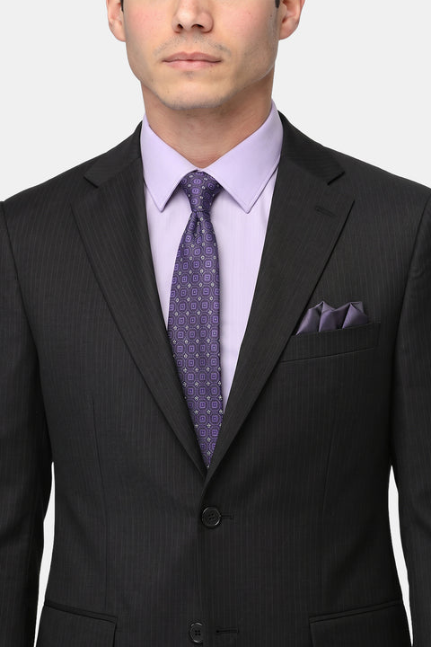 Slim Straight Fit Suit Black