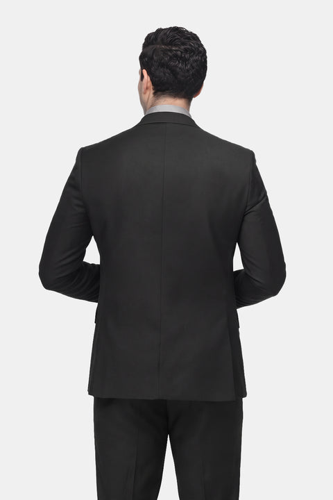 Slim Straight Fit Suit Black