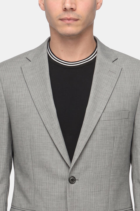 Slim Straight Fit Suit Light Gray