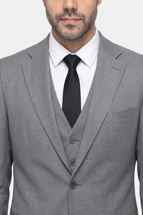 Slim Straight Fit Suit Gray