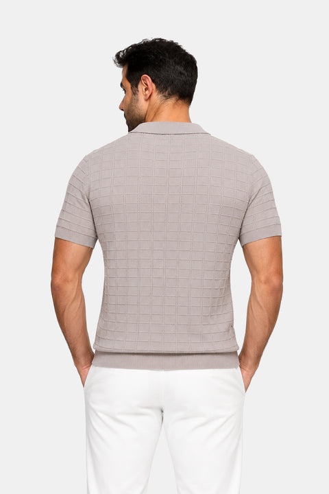 Polo Shirt Regular Fit Knitted Beige