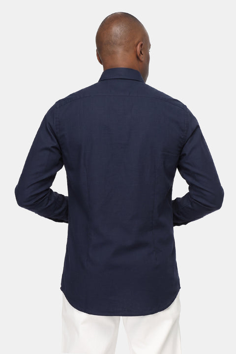 New Fit Shirt Oxford Dark Blue 100% Cotton
