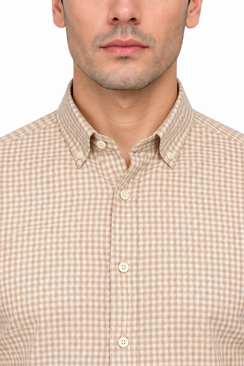 Milano Shirt Regular Fit Beige