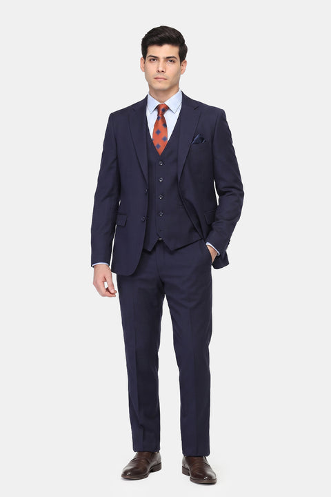 Slim Fit Suit Dark Blue