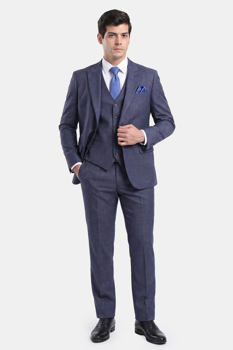 Slim Fit Suit Dark Blue