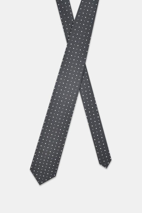 Jacquard Tie 7 cm Black