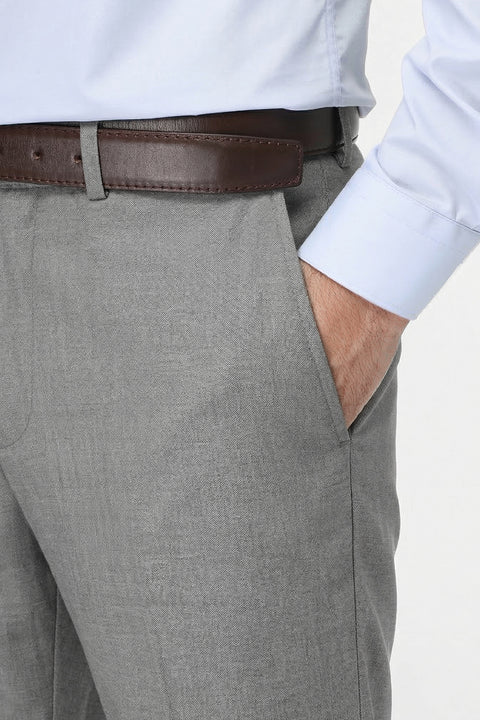 Regular Fit Classic Pants Light Gray