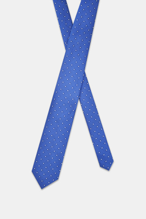 Jacquard Tie 7 cm Blue