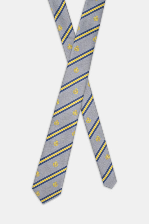 Stripe Tie 7 cm Gray
