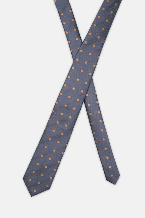 Jacquard Tie 7 cm Gray