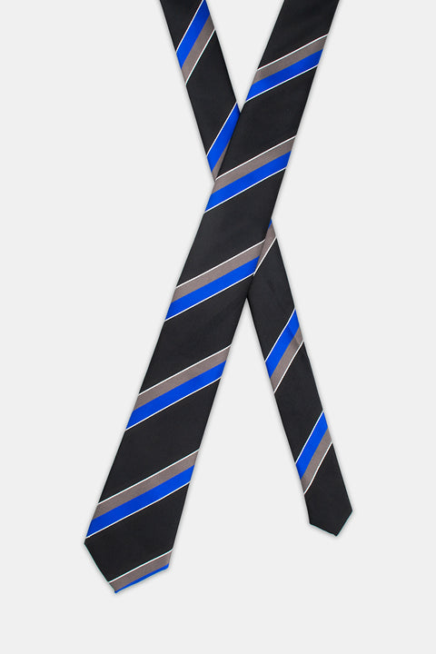 Stripe Tie 7 cm Black