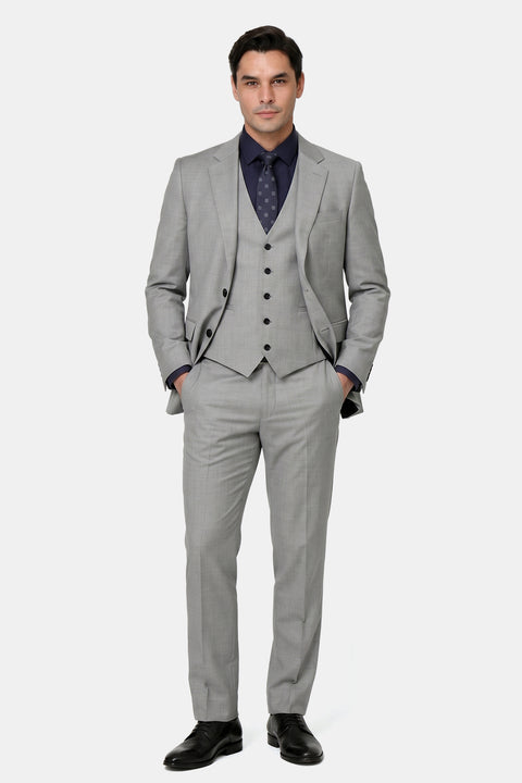 Regular Fit Suit Light Gray