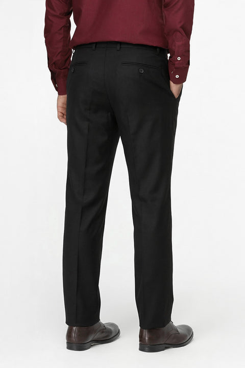 Regular Fit Classic Pants Black