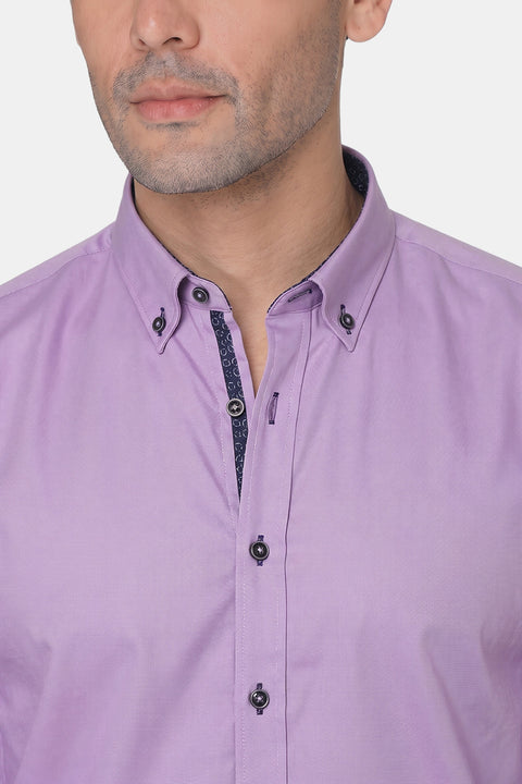 New Fit Shirt Oxford Purple100% Cotton
