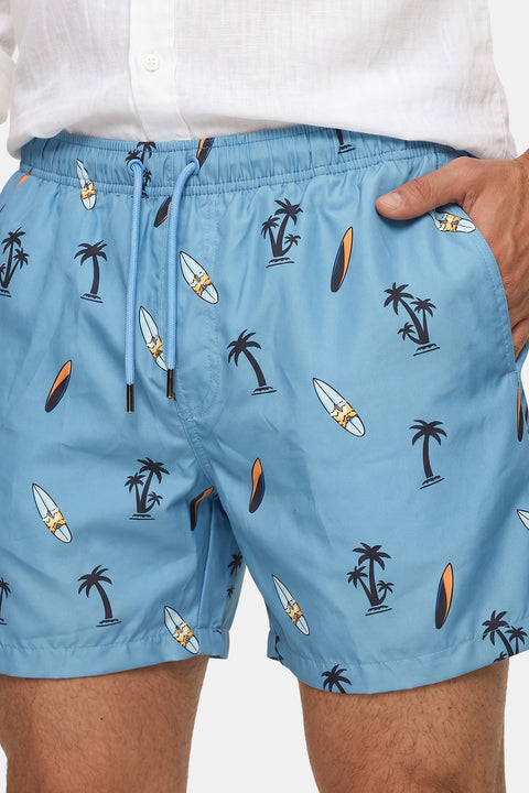 Regular Fit Swim Suit Blue