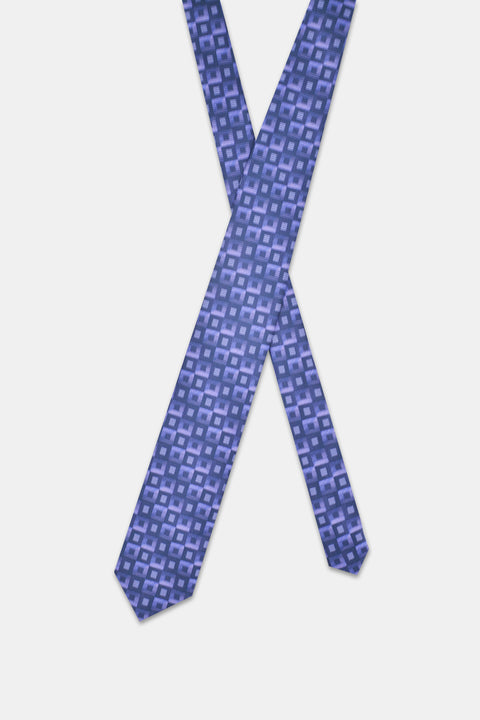 Jacquard Tie 7 cm Blue