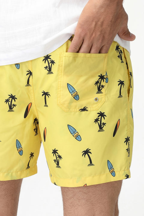Regular Fit Swim Suit Yellow