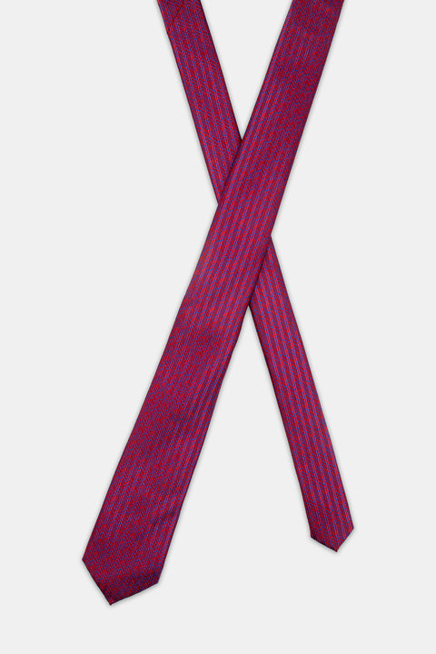 Jacquard Tie 7 cm Maroon