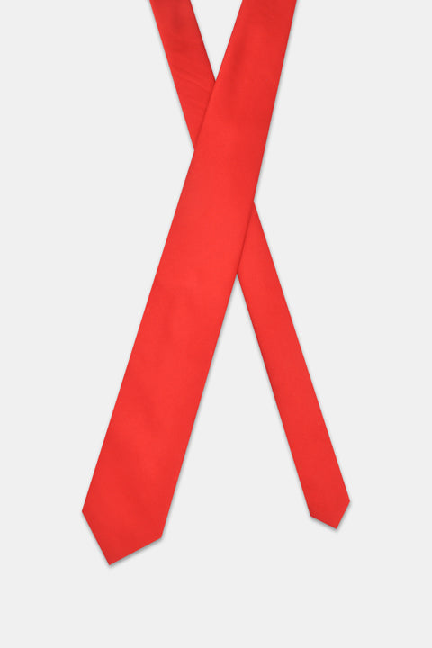 Jacquard Tie 7 cm Red