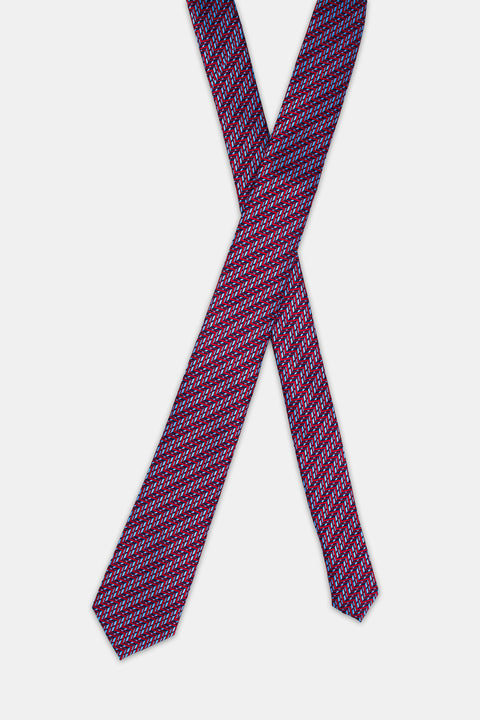 Jacquard Tie 7 cm Maroon