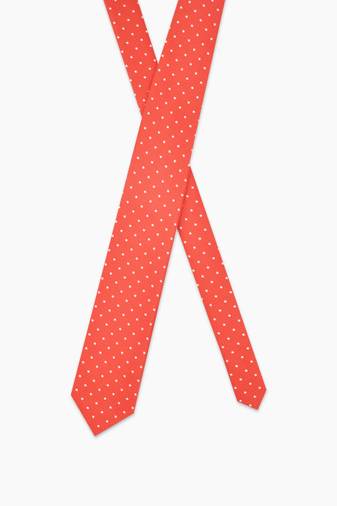Jacquard Tie 7 cm Orange