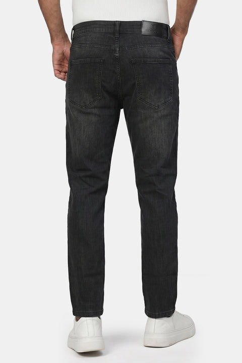 Slim Straight Fit Trousers Jeans Gray