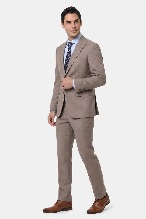 Slim Fit Suit Beige