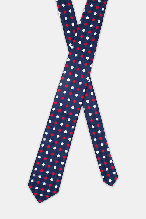 Jacquard Tie 7 cm Dark Blue