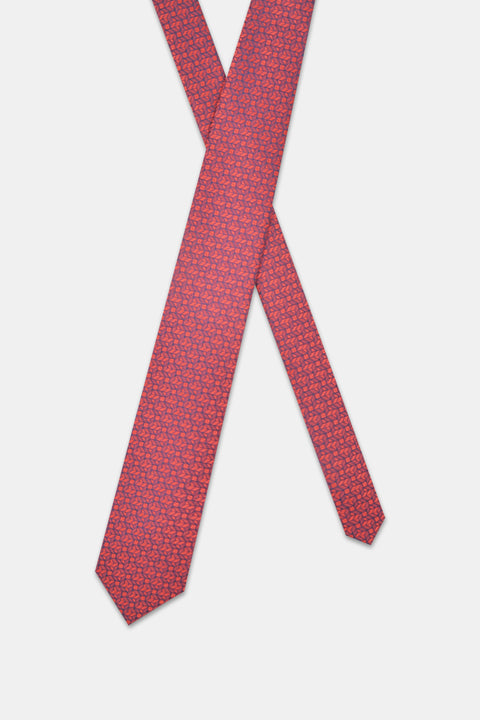 Jacquard Tie 7 cm Red
