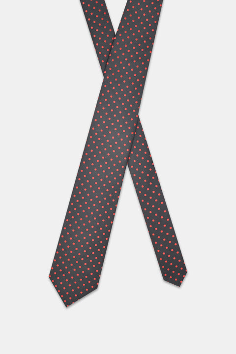 Jacquard Tie 7 cm Black