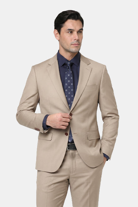 Regular Fit Suit Beige