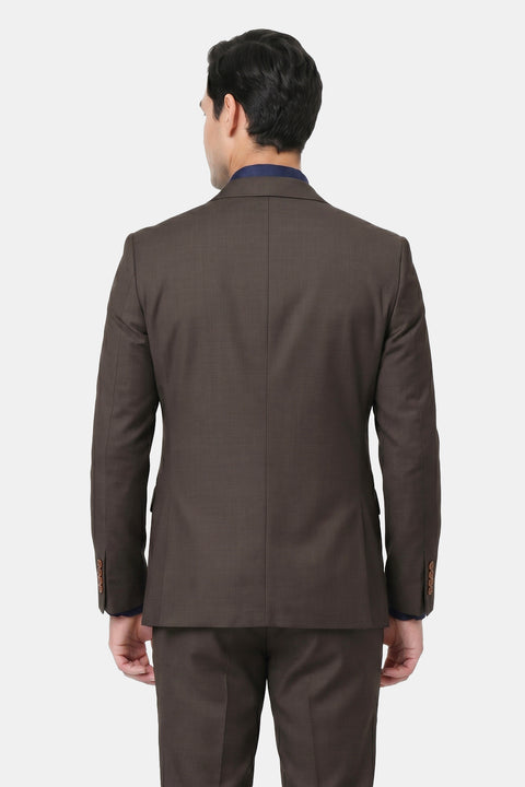Regular Fit Suit Brown