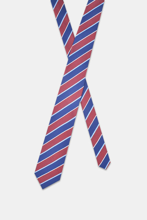 Stripe Tie 7 cm Blue