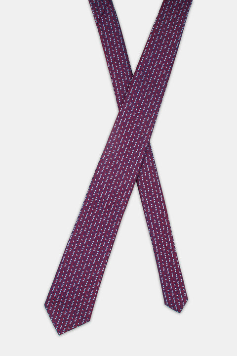 Jacquard Tie 7 cm Maroon