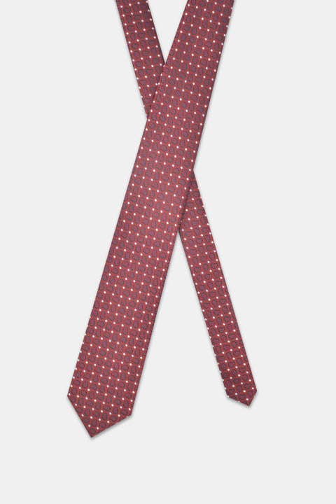 Jacquard Tie 7 cm Maroon