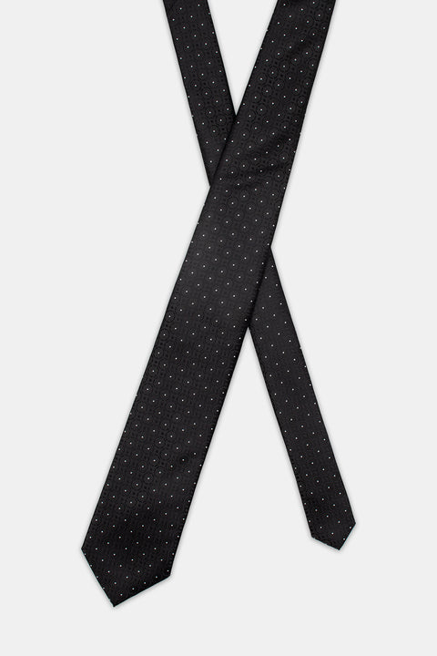 Jacquard Tie 7 cm Black
